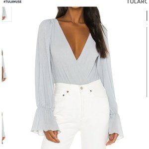 Tularosa Wesley Bodysuit Baby Blue Pirate Sleeves